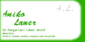 aniko lamer business card